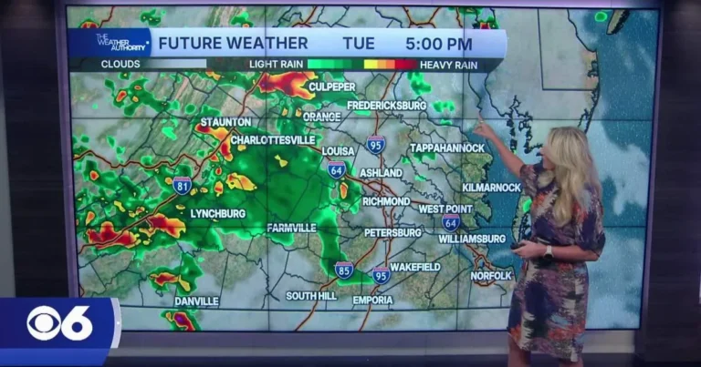 Strong Cold Front Brings Severe Storm Threat to Central Virginia Tuesday Afternoon With Damaging Winds, Hail, and Brief Tornado Risk